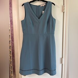 Loft dress NWT size 12 slate blue BEAUTIFUL